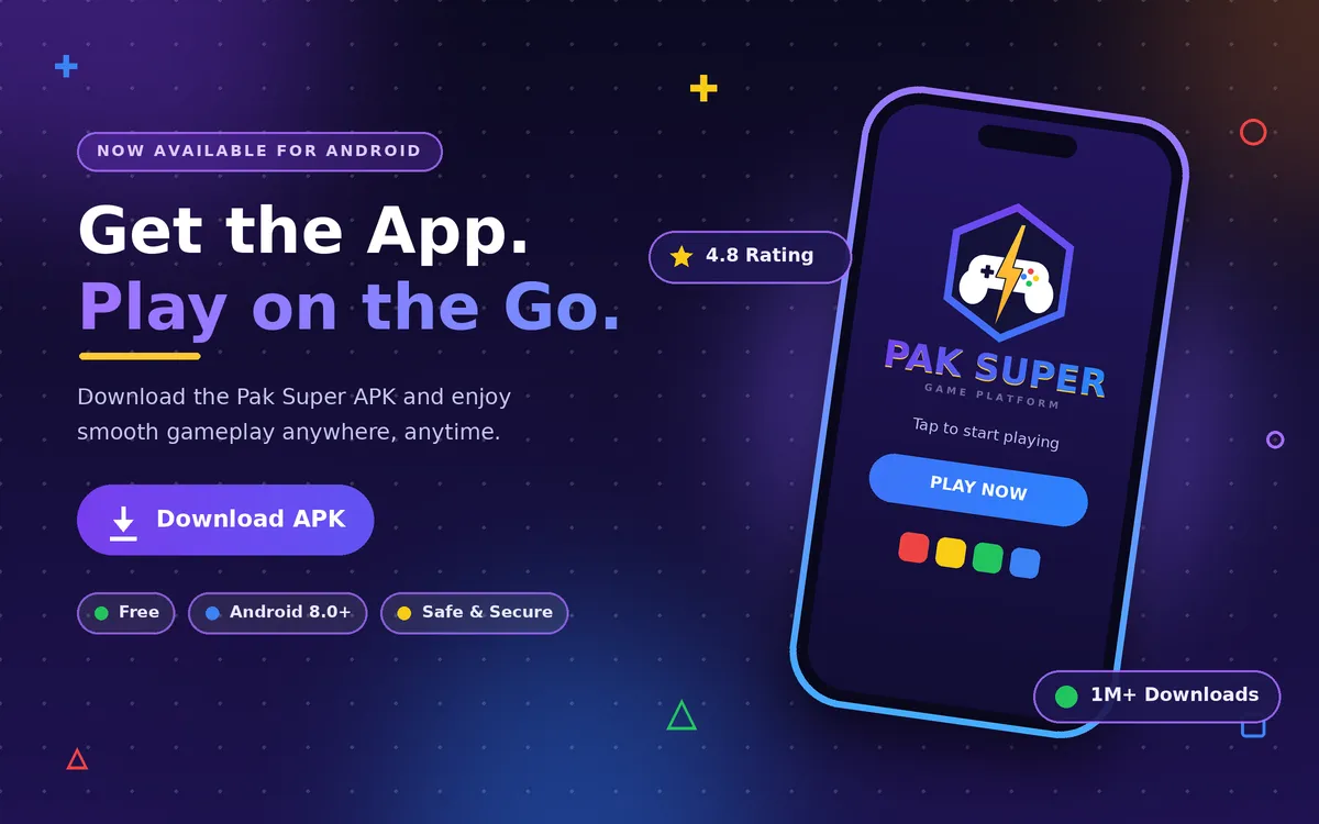 Pak Super APK download banner for Android phones