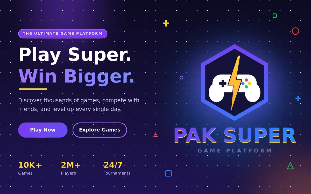 Pak Super app hero banner with the tagline Play Super, Win Bigger